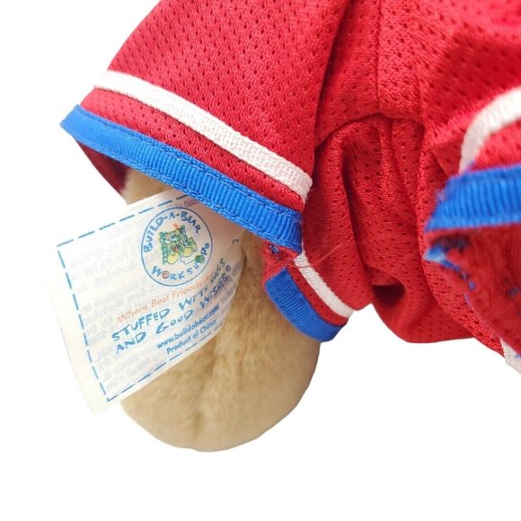 Build a Bear NBA Jersey Stuffed Puppy Dog Sunglasses Talking Works Brown Red 11" - Picture 6 of 8
